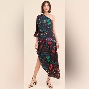 Hutch Printed One-Shoulder Dress